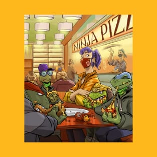 TMNT with April on a date T-Shirt