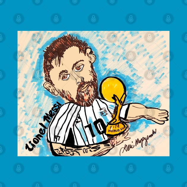 Lionel Messi Argentina World Cup 2022 by TheArtQueenOfMichigan 
