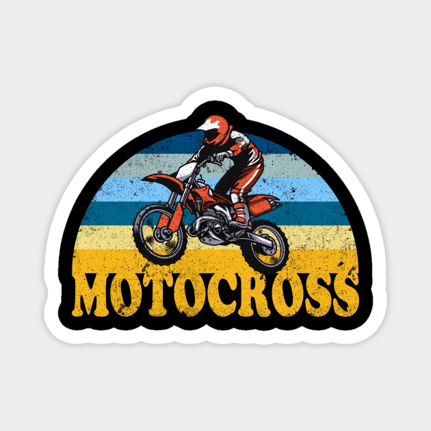 Motocross Racing Biker Magnet by Foxxy Merch