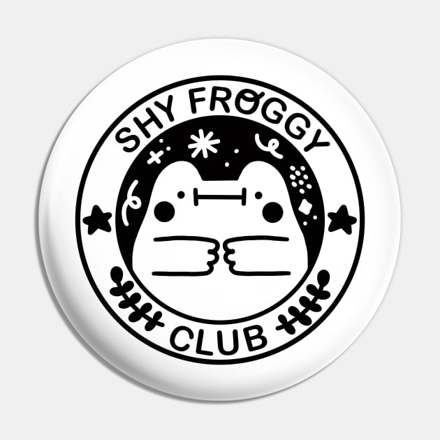 Shy Froggy Club Pin by Figberrytea