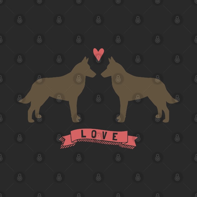 Belgian Malinois in Love by Coffee Squirrel