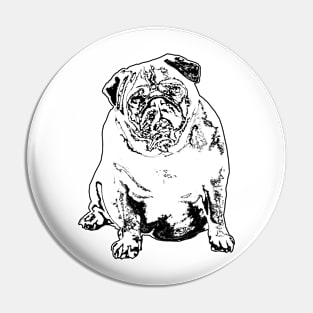 Pug black cute Pin