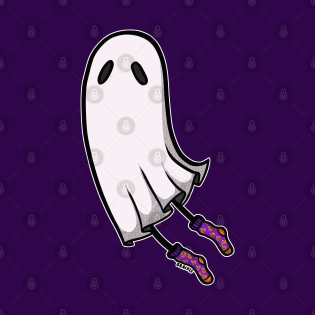 Halloween Socks Ghost by Jan Grackle