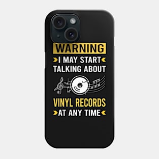 Warning Vinyl Record Records Phone Case