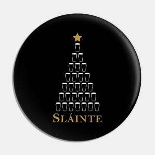 Slainte Christmas Irish Tree Pin