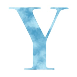 Clouds Blue Sky Initial Letter Y T-Shirt