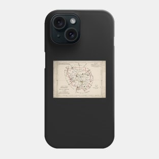 Old Map - Vintage - Department of Creuse Phone Case
