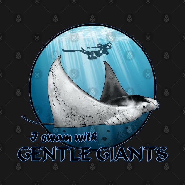 I swam with gentle giants by NicGrayTees