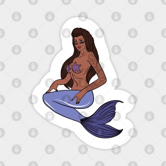 Tattooed mermaid Magnet by SYLPAT