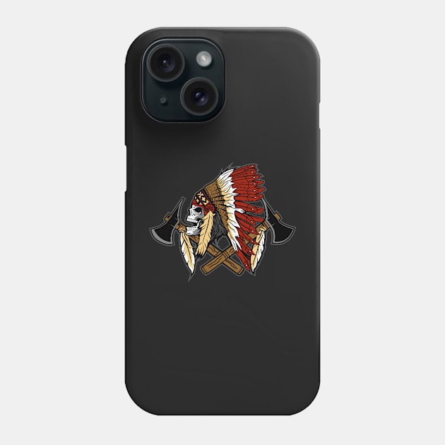 Indian Skull Phone Case by D3monic