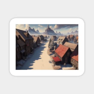 Snowy Town Magnet