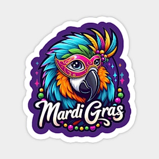 mardi gras parrot Magnet