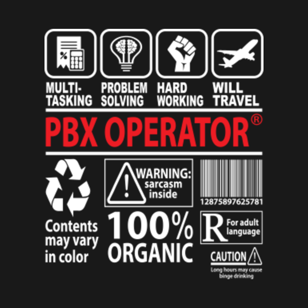 Pbx Operator MultiTasking Certified Job Gift Item Pbx Operator T