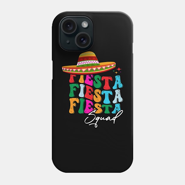 Retro Groovy Cinco de Mayo Fiesta Squad Family Matching Phone Case by Flow-designs