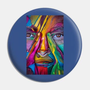 Painted Face Pin