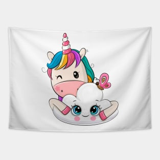 Unicorn with cloud Tapestry