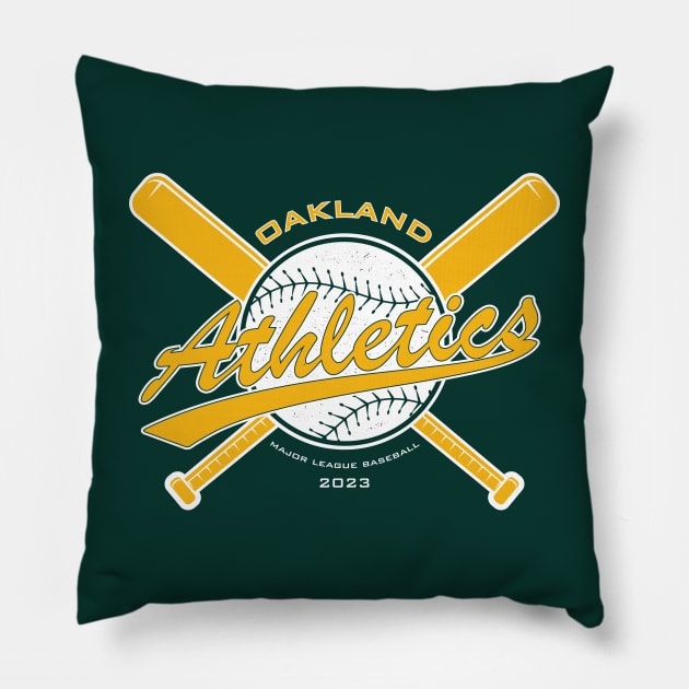 Athletics 23 Pillow by Nagorniak