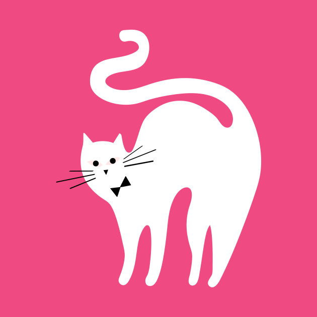 Cute White Cat With Bow Cat T Shirt Teepublic