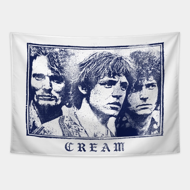 Cream \/\/\/\ Original Vintage Look Fan Design Tapestry by DankFutura