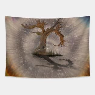 Old Tree in Space Tapestry