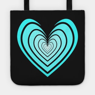 Rosy Heart (Bright Blue) Tote