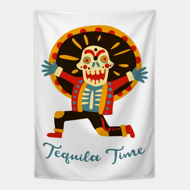 Tequila Time - clean design Tapestry by verde