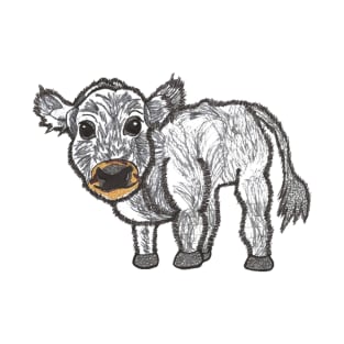 Grey fluffy cow T-Shirt