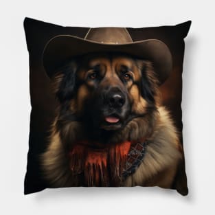 Cowboy Dog - Leonberger Pillow