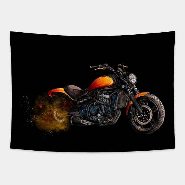 Vulcan S Custom Motorcycle Tapestry by Be Like Secret