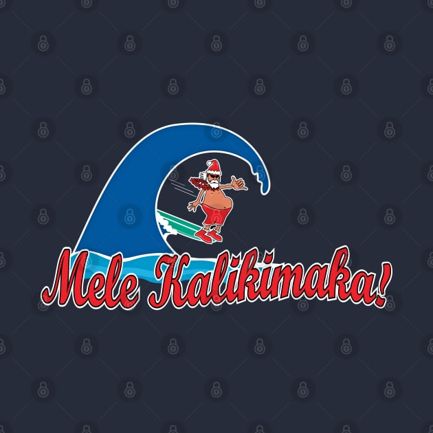 Mele Kalikimaka Surfing Santa by badtuna