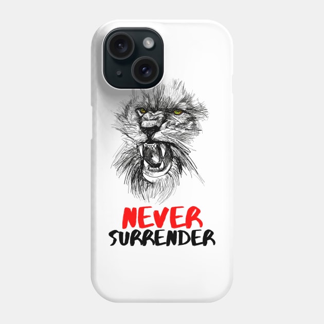 Never Surrender Phone Case by robbonavoglia