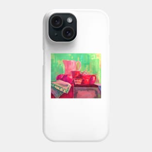 Still Life Painting "Snacks and Tea" V2.0 Phone Case