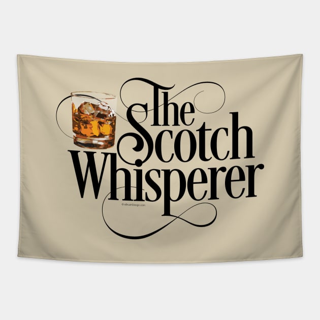 The Scotch Whisperer - funny whiskey drinker Tapestry by eBrushDesign