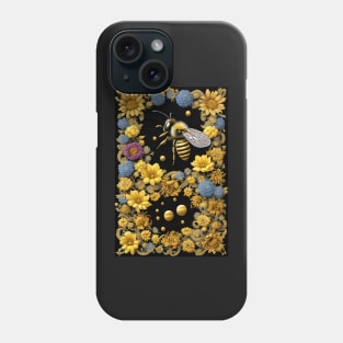 Honey Bee With Flowers Phone Case