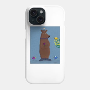 Cute Bear and his Birdie Friends Phone Case