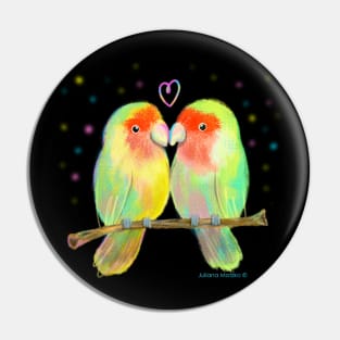 Lovebirds Pin