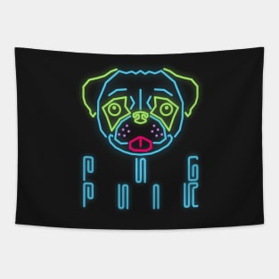 Pug Punk Tapestry