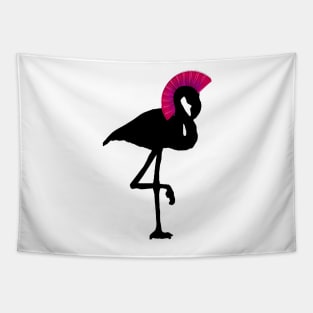 Flamingo Old Punk Rocker Mohawk Hairstyle Tapestry