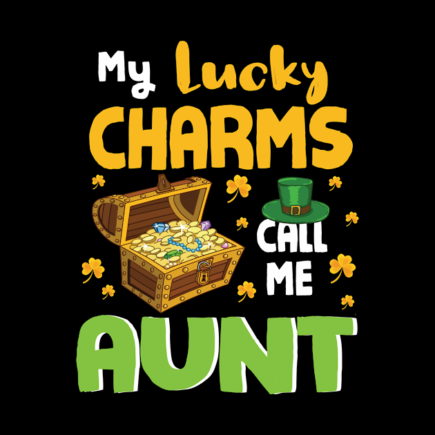 Gold Shamrocks Saint Patrick My Lucky Charms Call Me Aunt by bakhanh123