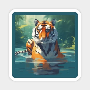 Royal Bengal Tiger in water Magnet