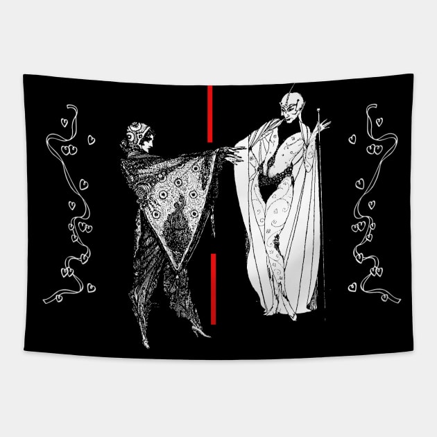 Sleepwalker and Hypnotist Tapestry by Marccelus