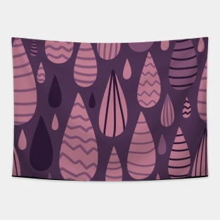 Abstract Rain Drop Pattern - Purple Tapestry