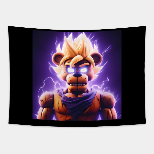 Super Saiyan Freddy Tapestry by HELLAHIGH TEEZ