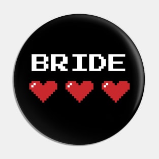 Bride Pixel Heart Pin