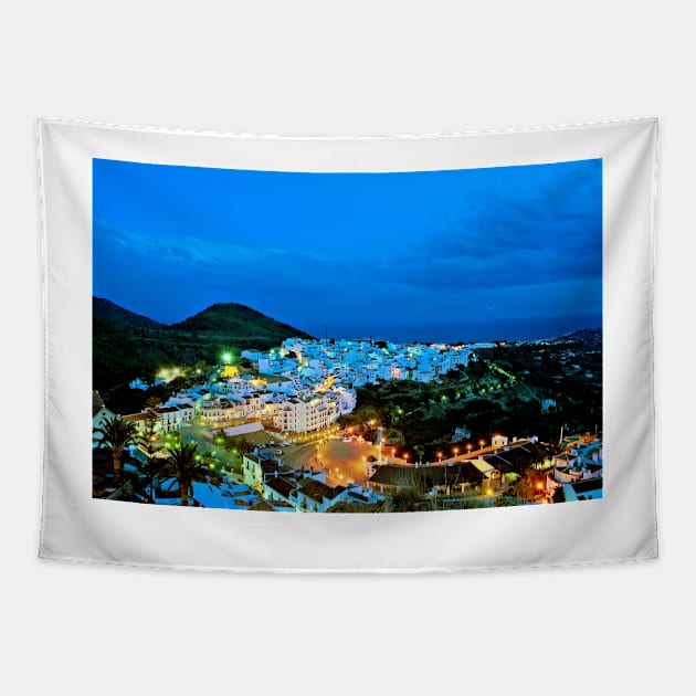 Frigiliana Andalusia Costa del Sol Spain Tapestry by AndyEvansPhotos