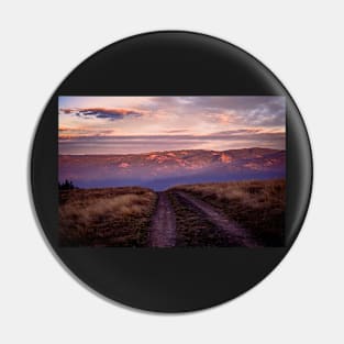 Country road at sunset Pin