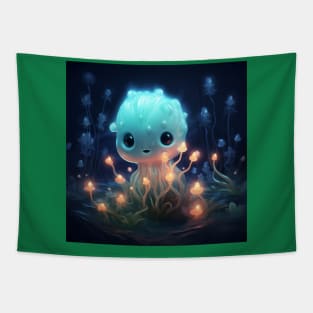 Lumalee - Cute little bioluminescent character Tapestry