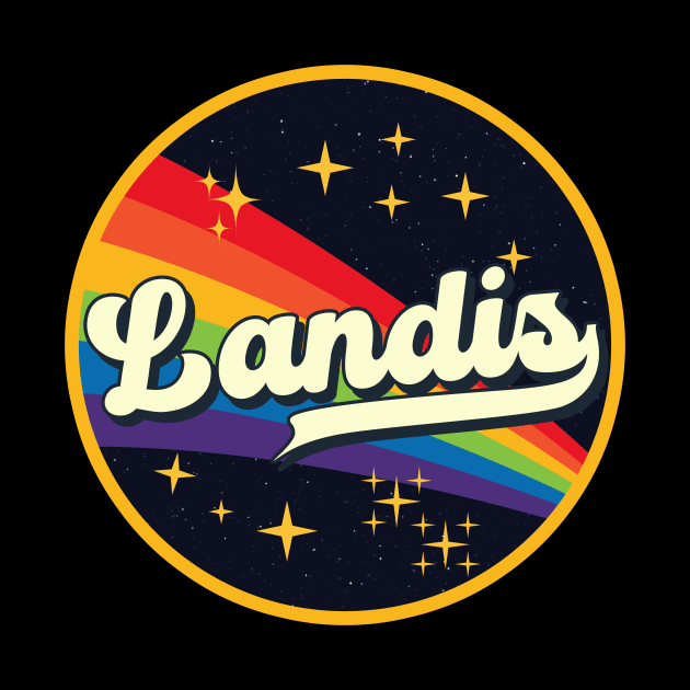 Landis// Rainbow In Space Vintage Style by LMW Art