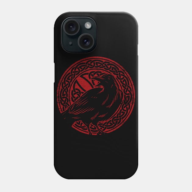 Viking Crow Grunge Phone Case by ShirtsShirtsndmoreShirts