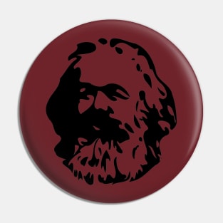 Karl Marx Silhouette Pin